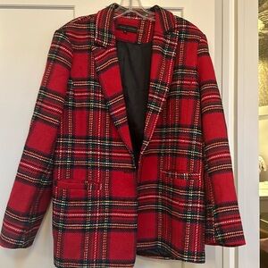 English Factory plaid blazer
